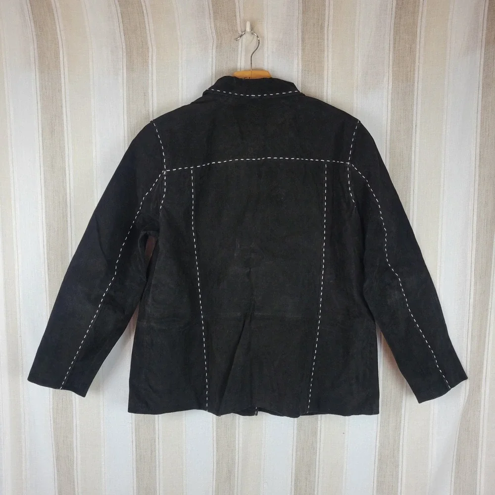 Vintage D&Co Suede Jacket Black Size‎ Extra Large